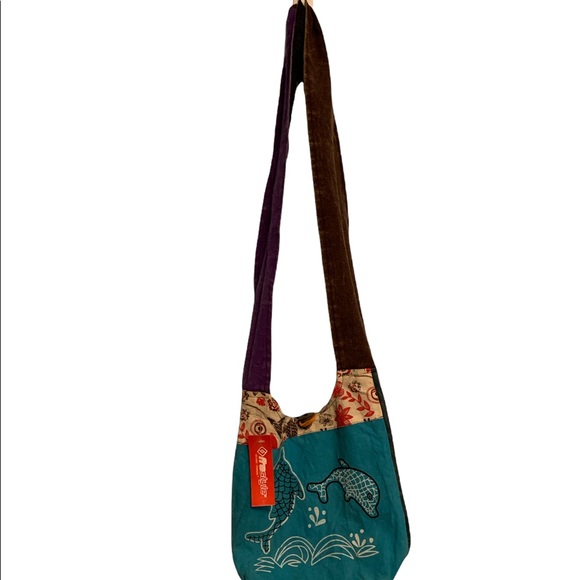 Frestyle Dolphins Playing Small Hobo Bag. - Picture 2 of 13